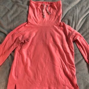 Collar hooded sweatshirt